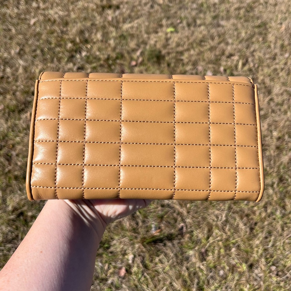 NWT Michael Kors Camel Color Tribeca Quilted Crossbody Bag - Picture 4 of 15